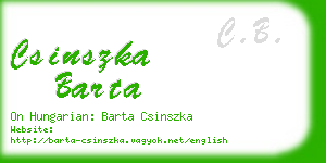 csinszka barta business card